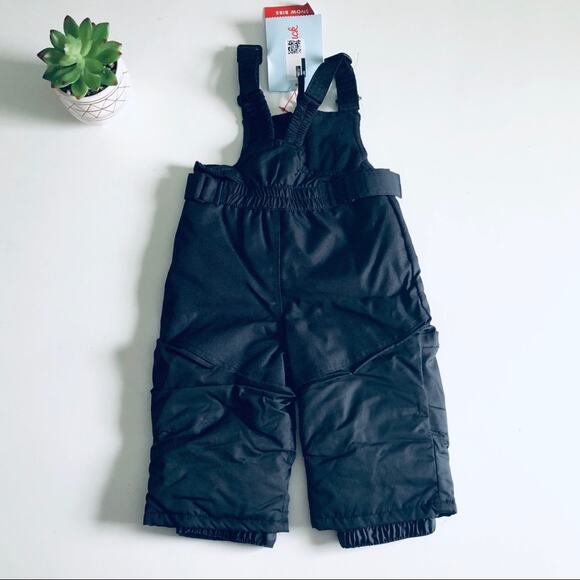 NEW Cat & Jack Heavyweight Snow Bib Overalls Black 12 Months - Picture 7 of 8